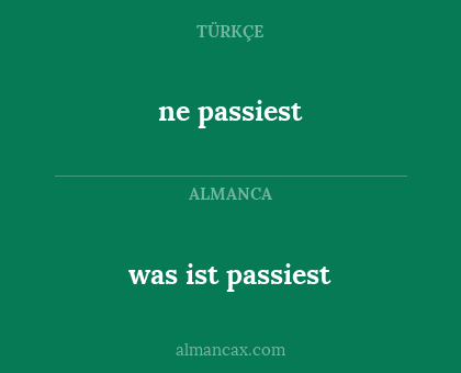 ne passiest - was ist passiest