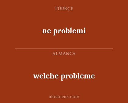 ne problemi - welche probleme