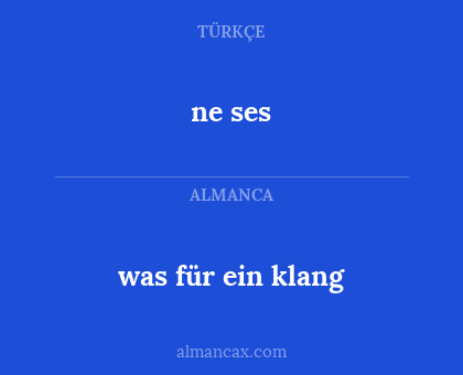 ne ses - was für ein klang