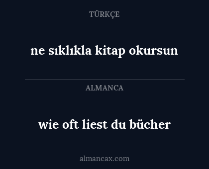 wie oft liest du bücher - ne sıklıkla kitap okursun