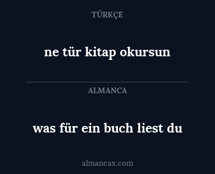 ne tür kitap okursun - was für ein buch liest du