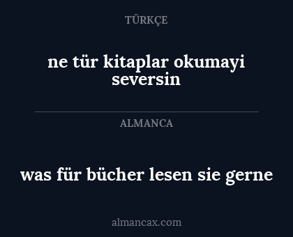 was für bücher lesen sie gerne - ne tür kitaplar okumayi seversin