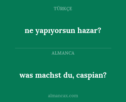 was machst du, caspian? - ne yapıyorsun hazar?
