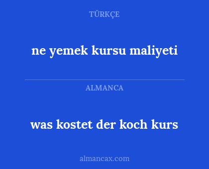 ne yemek kursu maliyeti - was kostet der koch kurs
