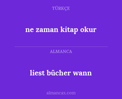ne zaman kitap okur - liest bücher wann