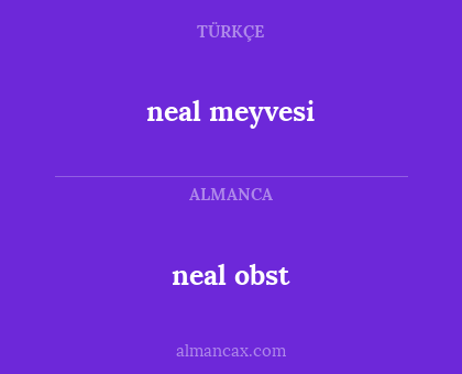 neal meyvesi - neal obst