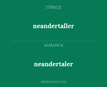neandertaler - neandertaller