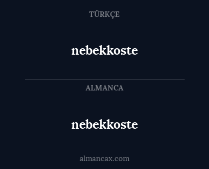 nebekkoste - nebekkoste