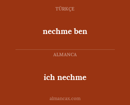 nechme ben - ich nechme
