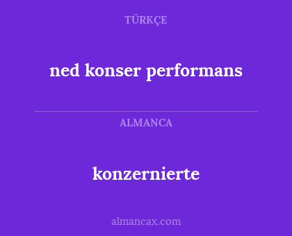 konzernierte - ned konser performans