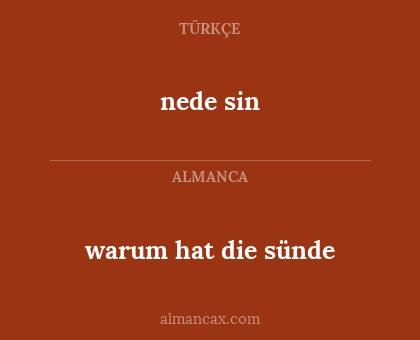nede sin - warum hat die sünde