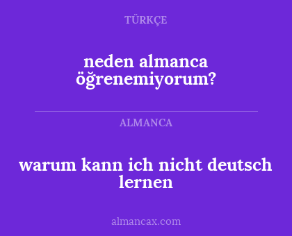 neden almanca öğrenemiyorum? - warum kann ich nicht deutsch lernen