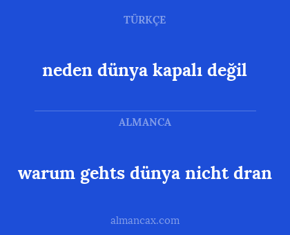 neden dünya kapalı değil - warum gehts dünya nicht dran