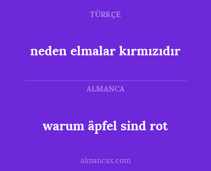 warum äpfel sind rot - neden elmalar kırmızıdır
