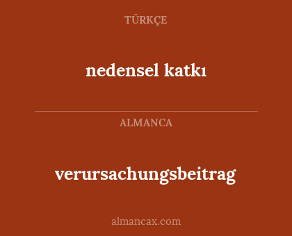 verursachungsbeitrag - nedensel katkı
