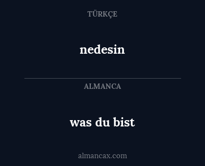 was du bist - nedesin