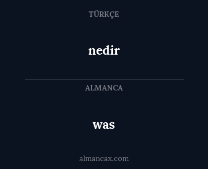 was - nedir