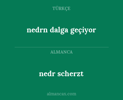 nedrn dalga geçiyor - nedr scherzt
