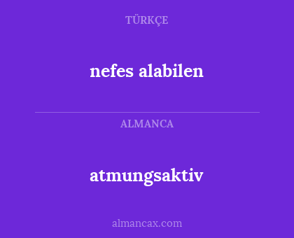 nefes alabilen - atmungsaktiv