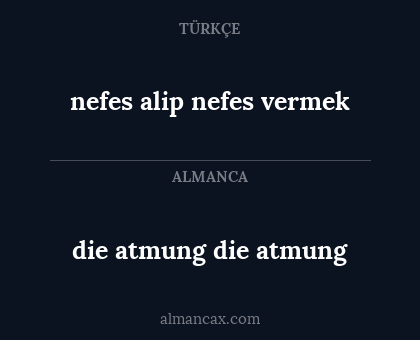 die atmung die atmung - nefes alip nefes vermek