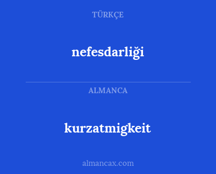 kurzatmigkeit - nefesdarliği