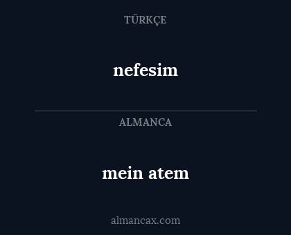 nefesim - mein atem