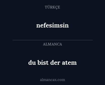 nefesimsin - du bist der atem