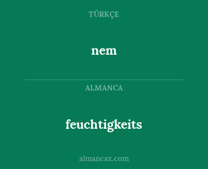 nem - feuchtigkeits