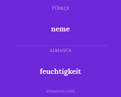 feuchtigkeit - neme