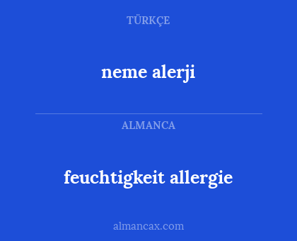 feuchtigkeit allergie - neme alerji