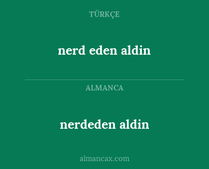 nerd eden aldin - nerdeden aldin