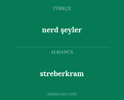 nerd şeyler - streberkram