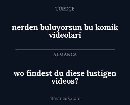 wo findest du diese lustigen videos? - nerden buluyorsun bu komik videolari