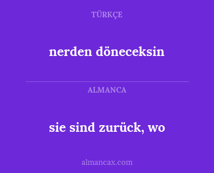 sie sind zurück, wo - nerden döneceksin