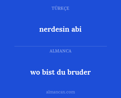 wo bist du bruder - nerdesin abi