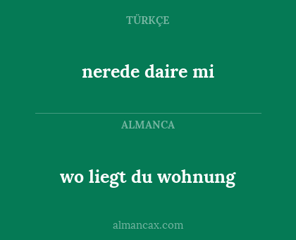 nerede daire mi - wo liegt du wohnung