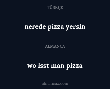nerede pizza yersin - wo isst man pizza