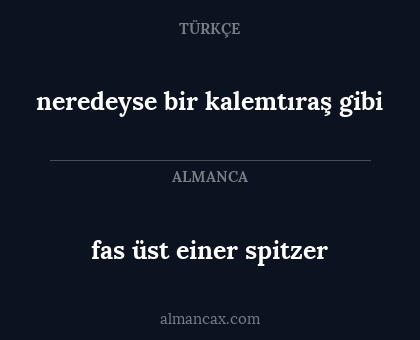 fas üst einer spitzer - neredeyse bir kalemtıraş gibi