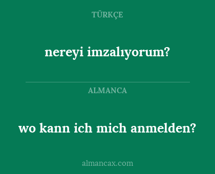 nereyi imzalıyorum? - wo kann ich mich anmelden?