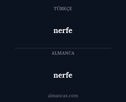 nerfe - nerfe