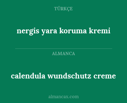 nergis yara koruma kremi - calendula wundschutz creme