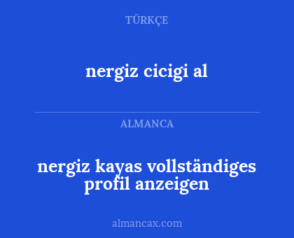 nergiz kayas vollständiges profil anzeigen - nergiz cicigi al
