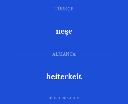 heiterkeit - neşe