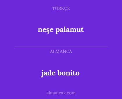 jade bonito - neşe palamut