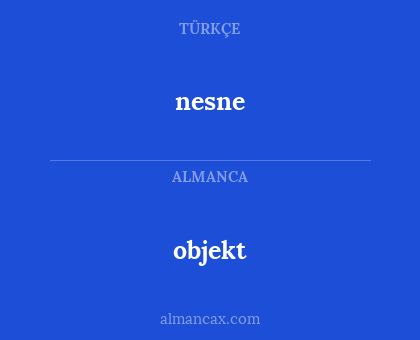 nesne - objekt