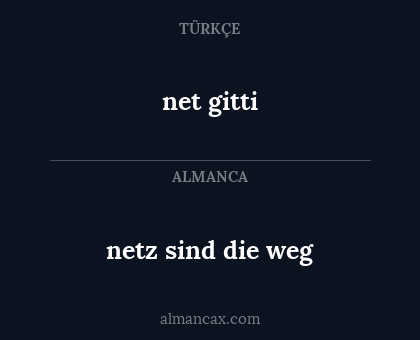 net gitti - netz sind die weg