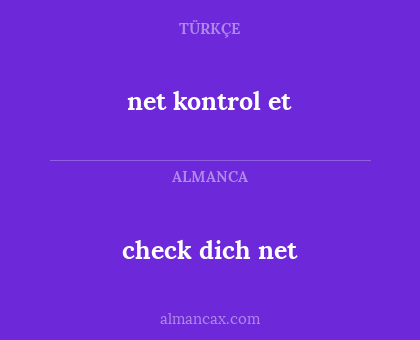 check dich net - net kontrol et