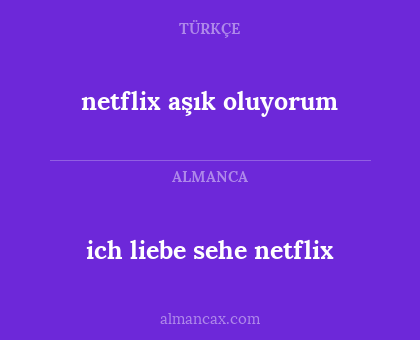 netflix aşık oluyorum - ich liebe sehe netflix