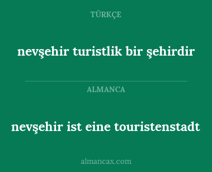 nevşehir ist eine touristenstadt - nevşehir turistlik bir şehirdir