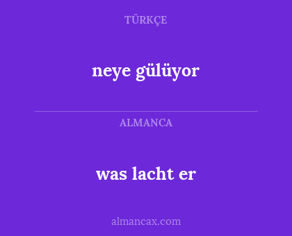 was lacht er - neye gülüyor